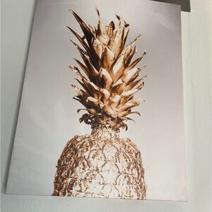 Golden Pineapple Canvas Art
